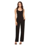 Donna Morgan - Sweetheart Neckline Crepe Jumpsuit With Side Stripe Detail