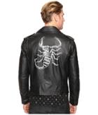Just Cavalli - Scorpion Leather Moto Jacket