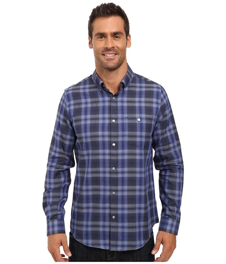 Calvin Klein - Long Sleeve Yarn-dyed Light Plaid Woven Shirt