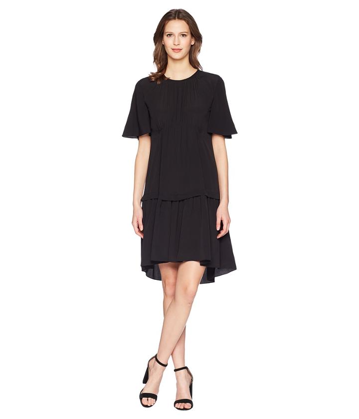 Jil Sander Navy - Oversize T-shirt Dress In Crepe De Chine