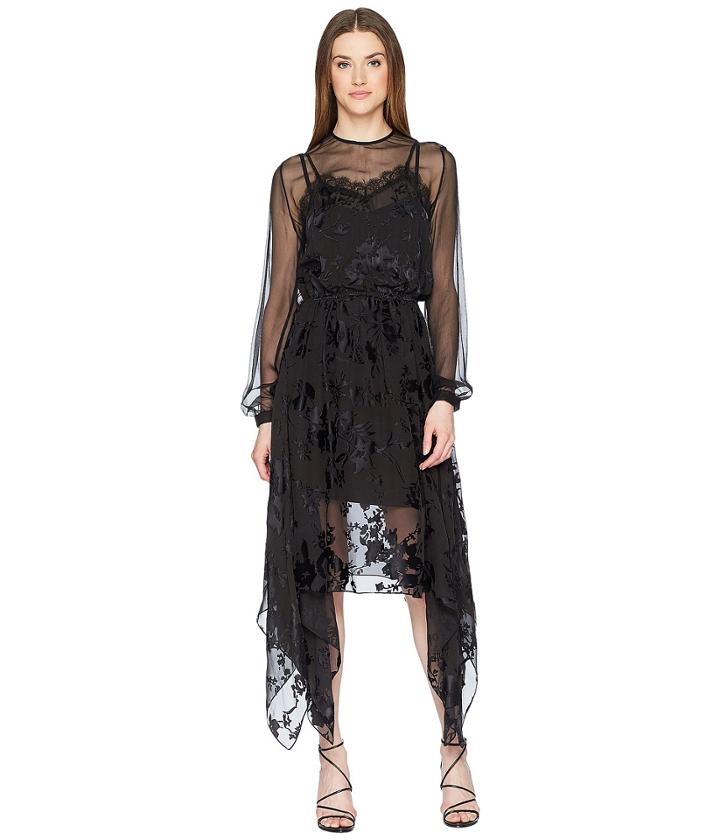 Preen By Thornton Bregazzi - Angeli Dress W/ Jersey Black Slip