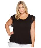 B Collection By Bobeau - Plus Size Alden Tee With Mini Pleat Trim