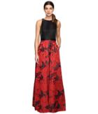 Tahari By Asl - Floral Jacquard Ball Gown
