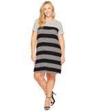 Calvin Klein Plus - Plus Size Striped T-shirt Dress