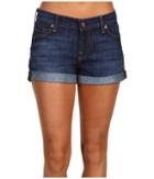 7 For All Mankind Roll-up Short In Nouveau New York Dark