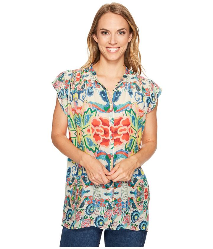 Johnny Was - Sage Button Down