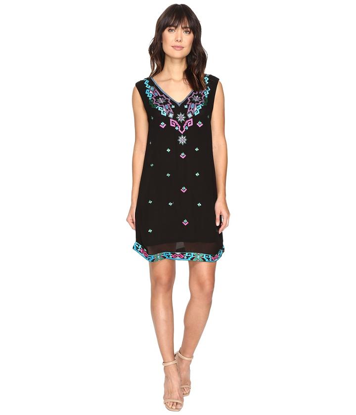 Nicole Miller - La Plage By Nicole Miller Aztec Embroidery Dress Cover-up