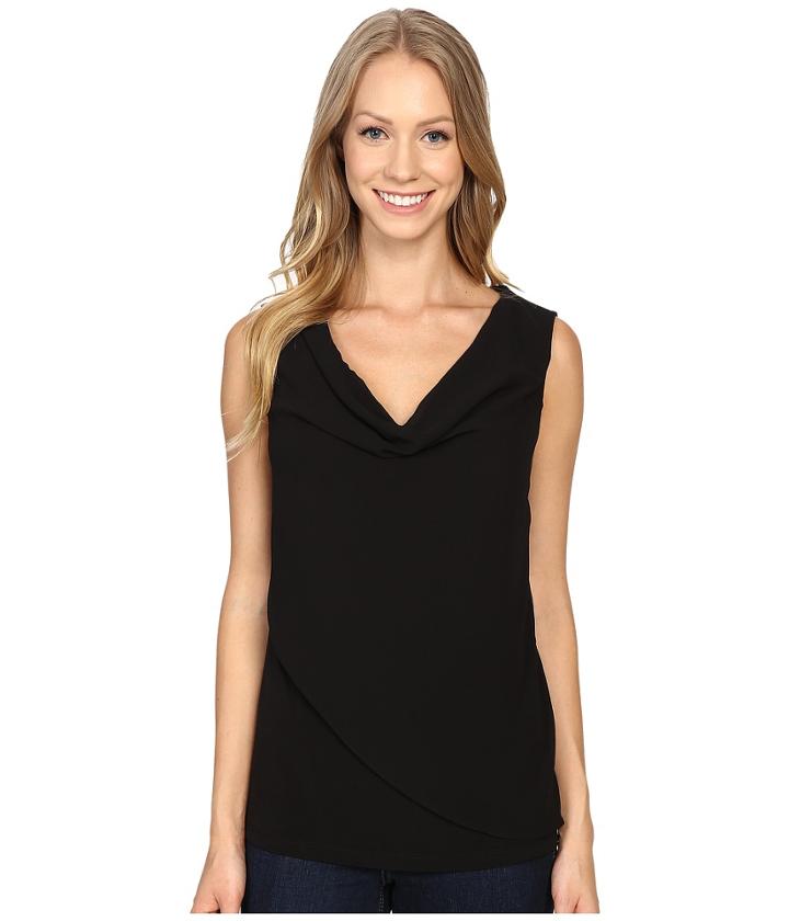 Calvin Klein - Sleeveless Top W/ Chiffon Wrap