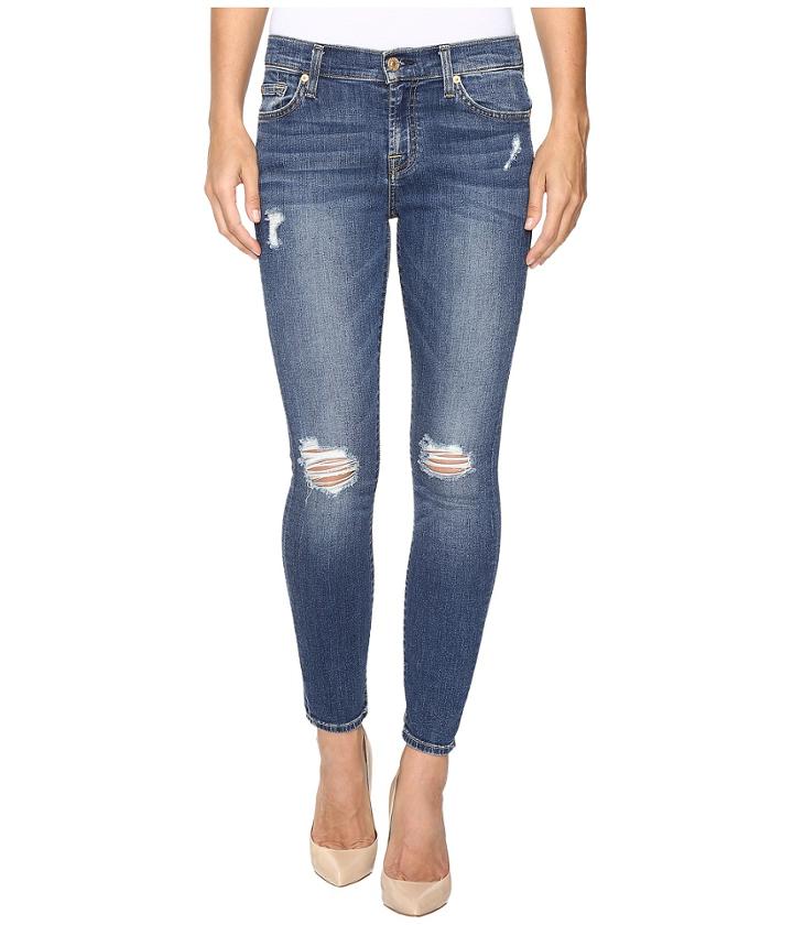 7 For All Mankind - The Ankle Skinny W/ Contour Waist Band In Medium Melrose