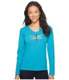 Life Is Good - Dragonfly Long Sleeve Crusher Vee