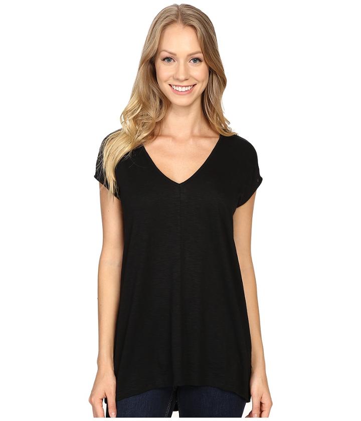 Lilla P - Pima Modal Slub Short Sleeve V-neck