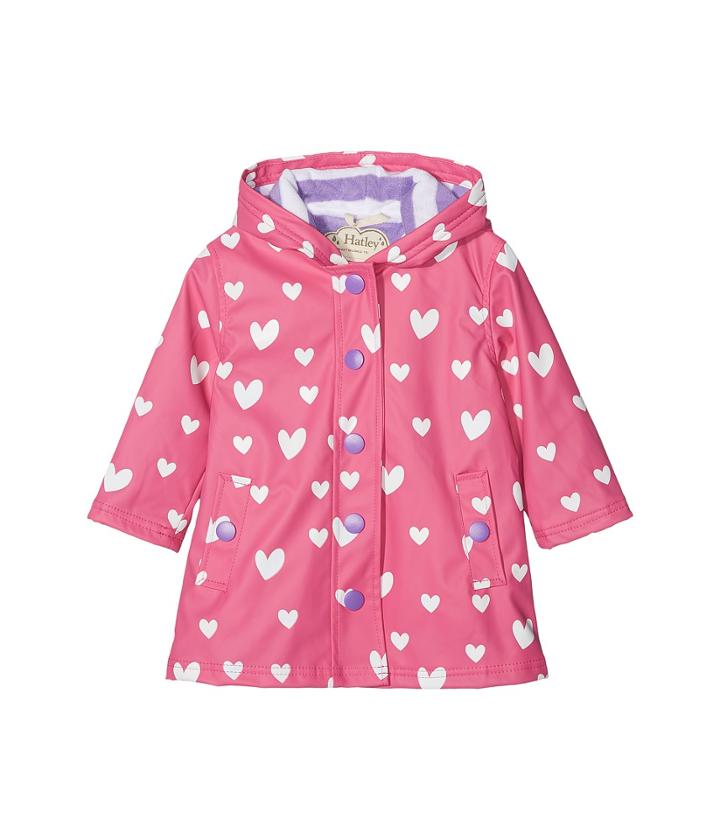 Hatley Kids - Color Changing Floating Hearts Splash Jacket