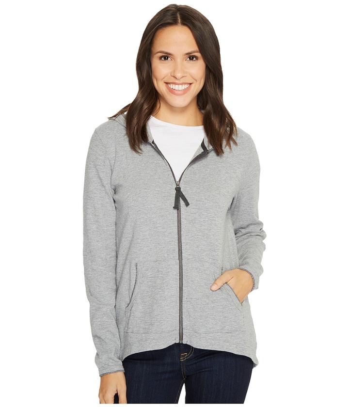 Mod-o-doc - Heather Slub Rib Hooded Riding Jacket With Kangaroo Pocket
