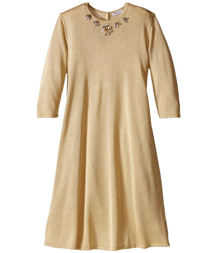 Dolce &amp; Gabbana Kids - Lurex Long Sleeve Dress