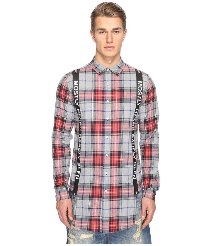 Mostly Heard Rarely Seen - Suspender Runner Plaid Shirt