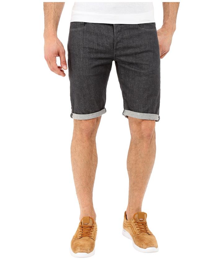 G-star - 3301 Deconstructed Shorts In Accel Grey Stretch Denim Rinsed