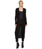 Vince - Mixed Rib Long Button Cardigan