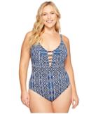 La Blanca - Plus Size Designer Jeans Keyhole Ots One-piece