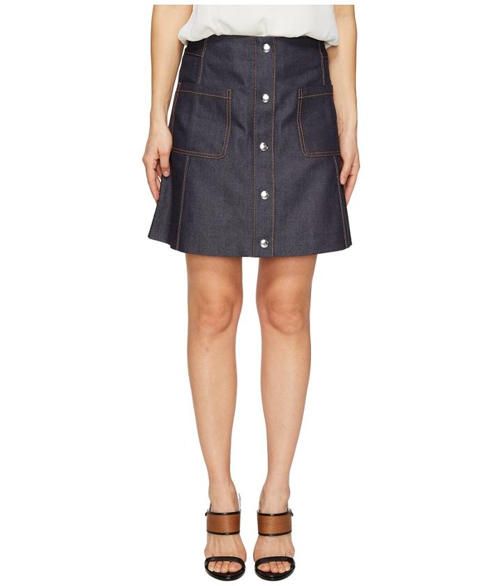Mcq - Denim Detail Pockets Skirt