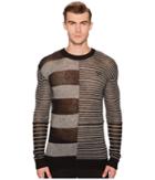 Mcq - Patched Stripe Crew Sweater