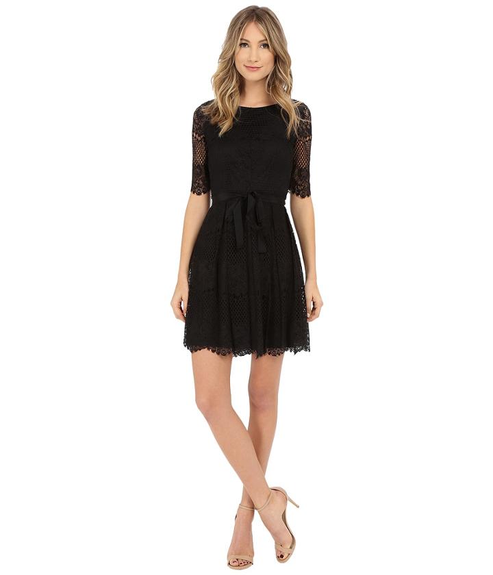 Jessica Simpson - 3/4 Novelity Lace Dress With Self Sash