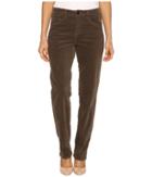 Fdj French Dressing Jeans - Petite Suzanne Straight Leg Plush Cord In Taupe