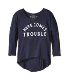 The Original Retro Brand Kids - Here Comes Trouble 3/4 High-low Dolman