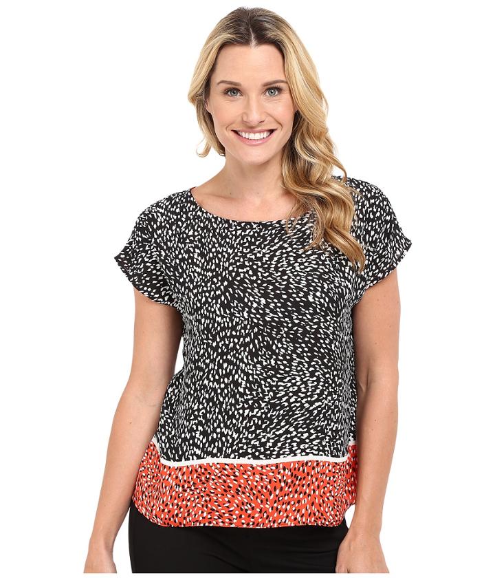 Vince Camuto - Drop Shoulder Animal Swirl Blouse