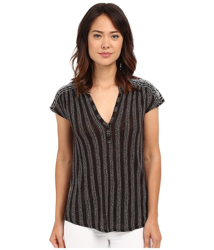Lucky Brand - Embroidered Printed Henley