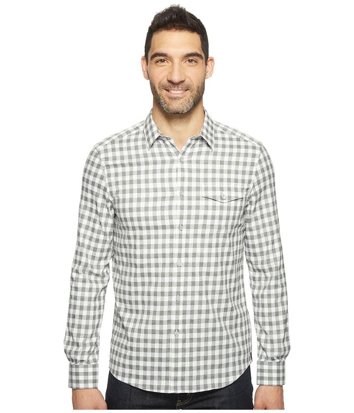 Kenneth Cole Sportswear - Long Sleeve One-pocket Grindle Check Shirt