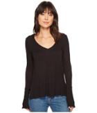 Splendid - V-neck Long Sleeve T-shirt