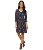 Mod-o-doc - Long Sleeved Shirred V-neck Empire Dress
