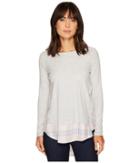 Two By Vince Camuto - Long Sleeve Mixed Media Plaid Daydream Top