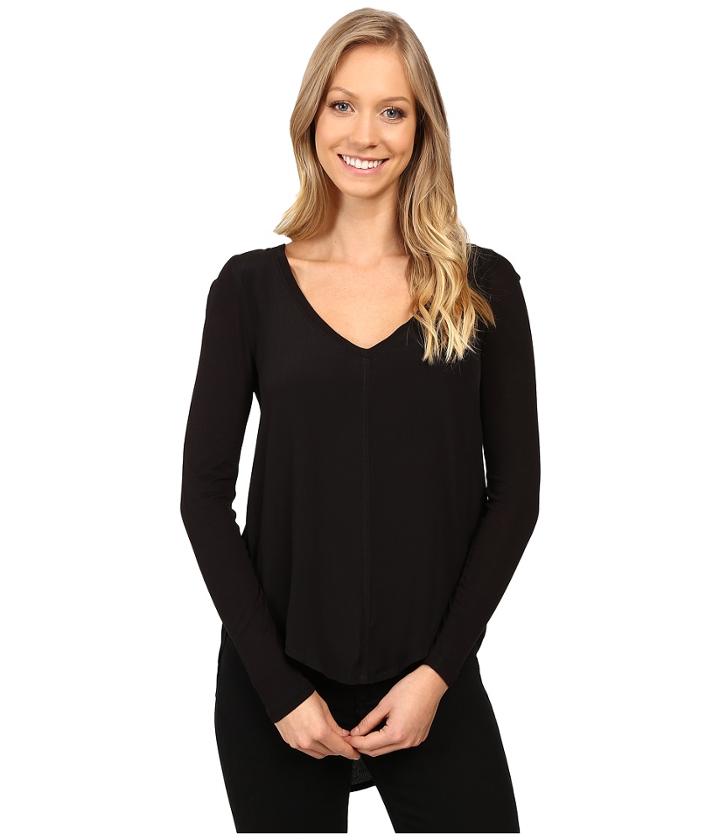 Calvin Klein Jeans - Mixed Media Solid Long Sleeve Blouse