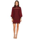 Laundry By Shelli Segal - Lace Sheath Dress With Tie Sleeve Details