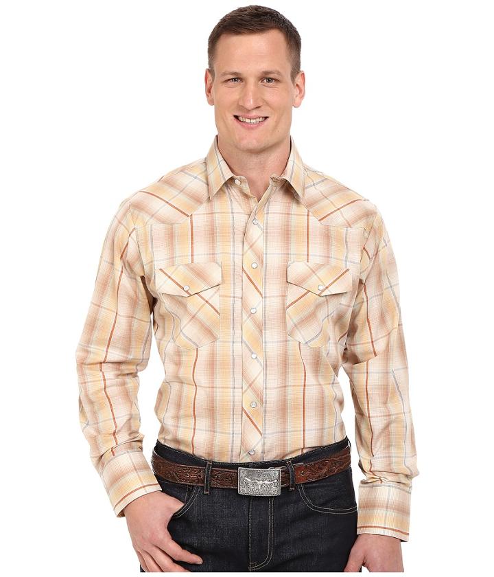 Roper - Big Tall 0294 Earth Tone Plaid W/ Gold Lurex