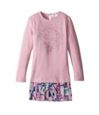 Versace Kids - Long Sleeve Drop Waist Dress W/ Medusa Design
