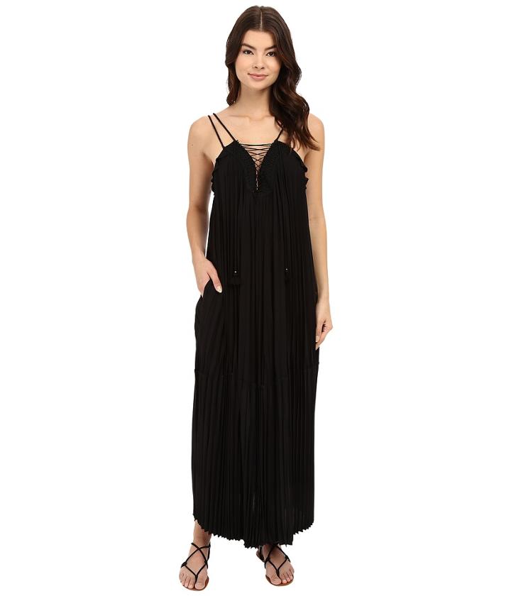 Rachel Zoe - Sybilla Pleated Lace-up Maxi