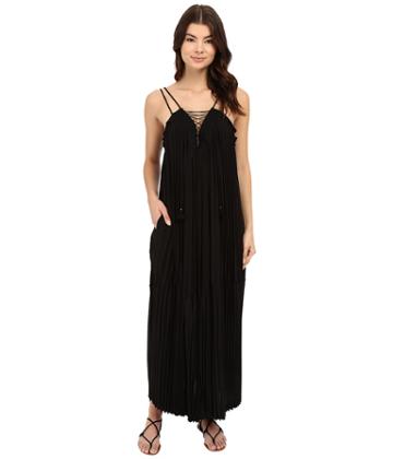 Rachel Zoe - Sybilla Pleated Lace-up Maxi