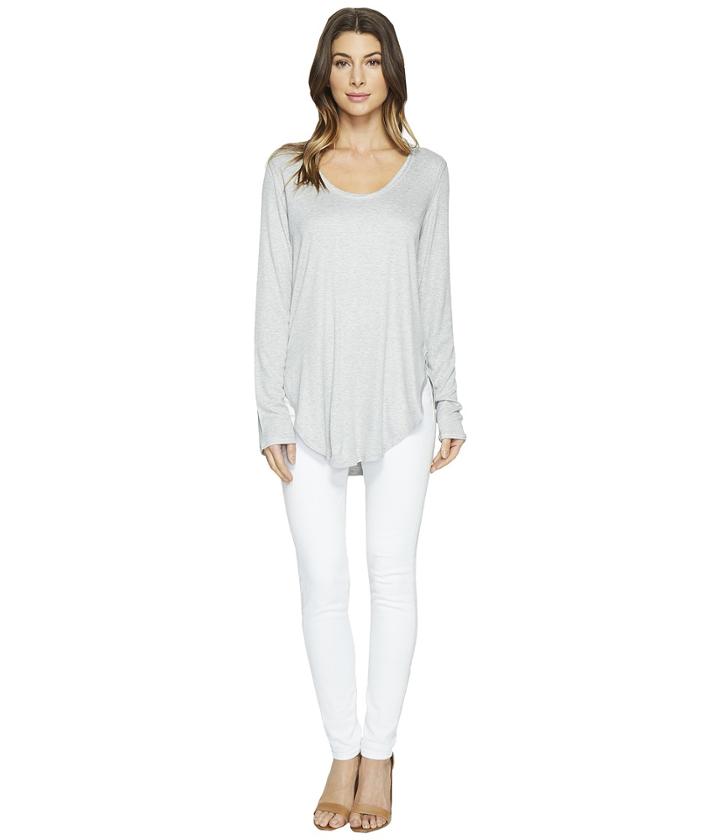 Heather - Long Sleeve Scoop Neck Top