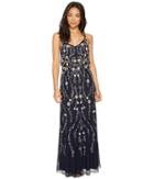 Adrianna Papell - Petite Floral Beaded Blouson Gown