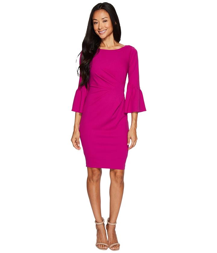 Adrianna Papell - Petite Knit Crepe Sheath Dress