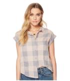 Lucky Brand - Plaid Short Sleeve Top