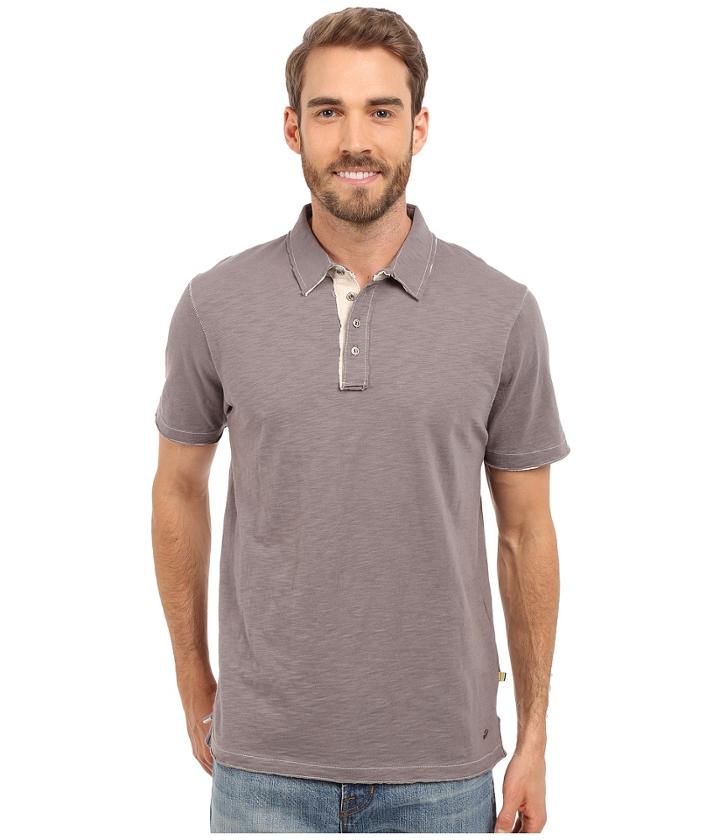 True Grit - Soft Slub Jersey Short Sleeve Vintage Polo W/ Contrast And Copper Buttons