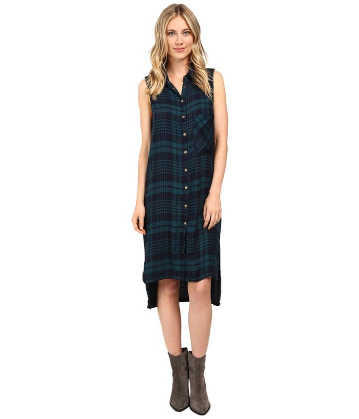 Brigitte Bailey - Tulsi Sleeveless Plaid Dress With Grommet Detail