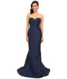 Faviana - Strapless Sweetheart Satin Fit Flare Gown W/ Panel Detailing 7753