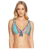 Laundry By Shelli Segal - Patchwork Floral Knotted Bikini Top