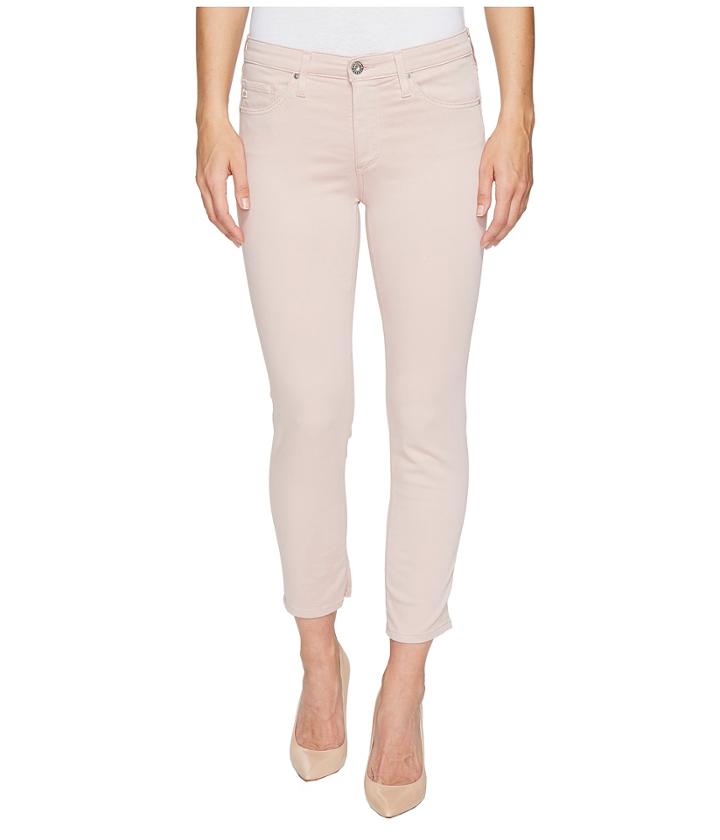 Ag Adriano Goldschmied - Prima Crop Mid-rise Cigarette Leg In Rose Quartz