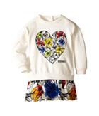 Moschino Kids - Dropwaist Sweatdress W/ Floral Flounce