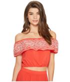 Nicole Miller - La Plage By Nicole Miller Kalina Embroidered Top